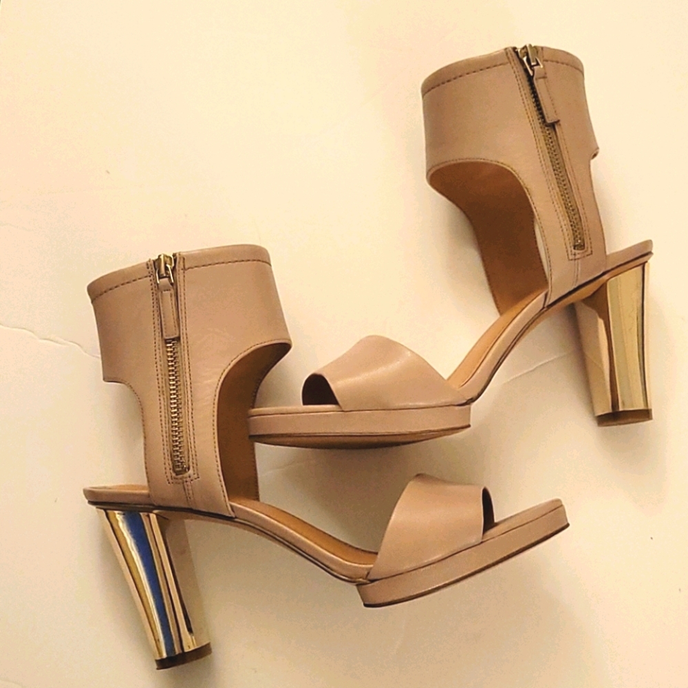 Nine West  Kieraline Nude Leather Sandals